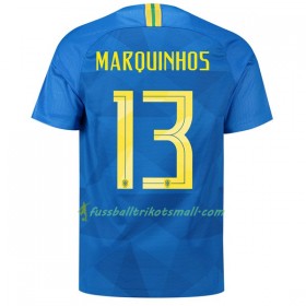 Günstige Fußballtrikots Brasilien Marquinhos 13 WM 2018 Auswärts-trikot kaufen